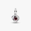 Red Eternity Circle Dangle Charm – Sterlingsilber