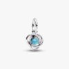 Red Eternity Circle Dangle Charm – Sterlingsilber