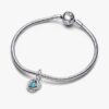 Red Eternity Circle Dangle Charm – Sterlingsilber