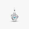 Red Eternity Circle Dangle Charm – Sterlingsilber