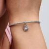 Red Eternity Circle Dangle Charm – Sterlingsilber