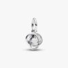 Red Eternity Circle Dangle Charm – Sterlingsilber