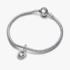 Red Eternity Circle Dangle Charm – Sterlingsilber