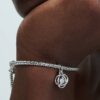 Red Eternity Circle Dangle Charm – Sterlingsilber
