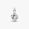 Red Eternity Circle Dangle Charm – Sterlingsilber
