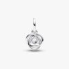 Red Eternity Circle Dangle Charm – Sterlingsilber