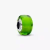 Grüner Mini-Murano-Glas-Charm aus Sterlingsilber Grüner Mini-Murano-Glas-Charm aus Sterlingsilber