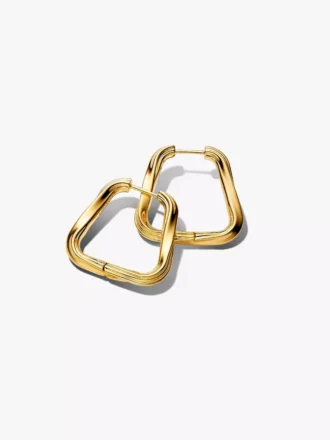 Große Twisted-Triangle-Ohrringe, 14-karätig vergoldet Große Twisted-Triangle-Ohrringe, 14-karätig vergoldet