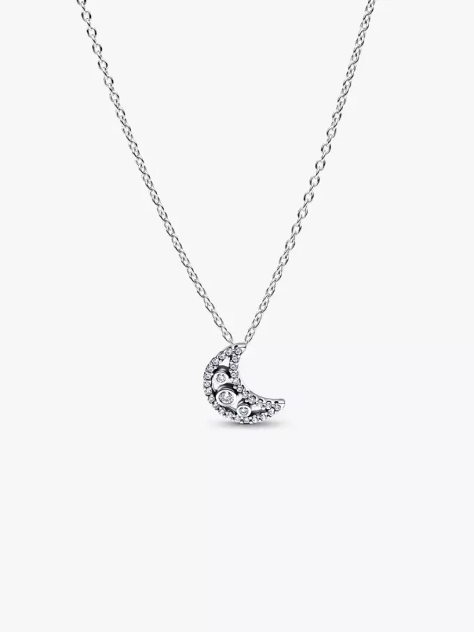Halbmond-Anhänger-Halskette aus Sterlingsilber Halbmond-Anhänger-Halskette aus Sterlingsilber