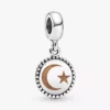 Halbmond-Stern-Dangle Charm aus Sterlingsilber Halbmond-Stern-Dangle Charm aus Sterlingsilber