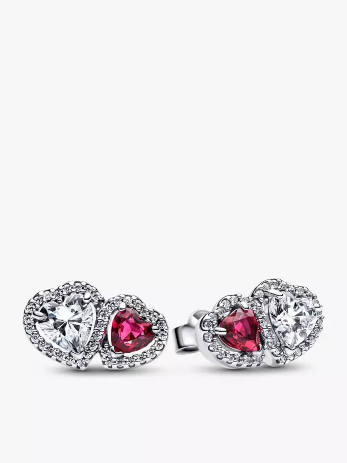 Halo Hearts Ohrringe aus Sterlingsilber Halo Hearts Ohrringe aus Sterlingsilber