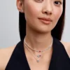 Halo-Herz-Choker aus Sterlingsilber