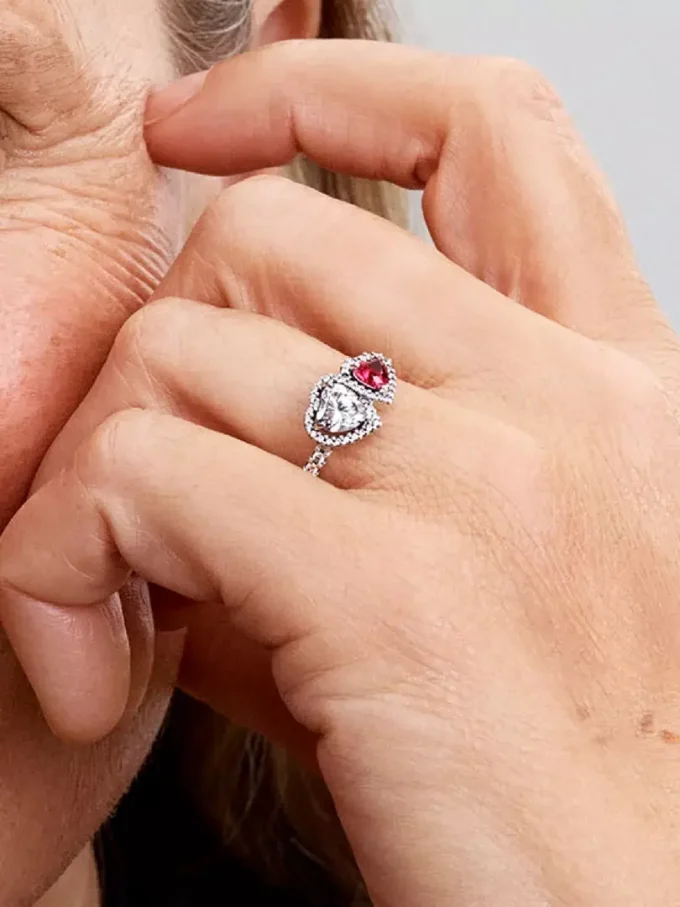 Halo Hearts Ring aus Sterlingsilber Halo Hearts Ring aus Sterlingsilber