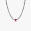 Halo-Herz-Choker aus Sterlingsilber