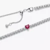 Halo-Herz-Choker aus Sterlingsilber