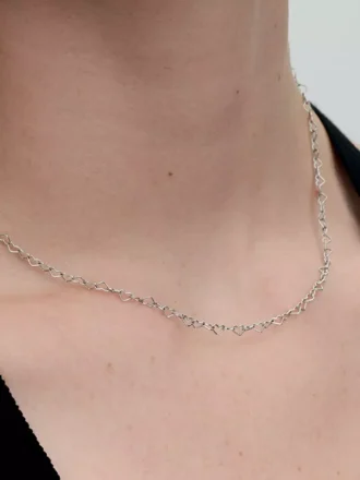 Halskette „Linked Hearts“ aus Sterlingsilber