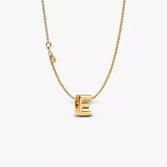 Halskette mit Buchstaben-Charm „E“ (2 Stück)