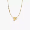 Halskette mit Buchstaben-F-Charm, 2er-Set Halskette mit Buchstaben-F-Charm, 2er-Set