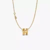 Halskette mit Buchstaben-H-Charm, 2er-Set Halskette mit Buchstaben-H-Charm, 2er-Set