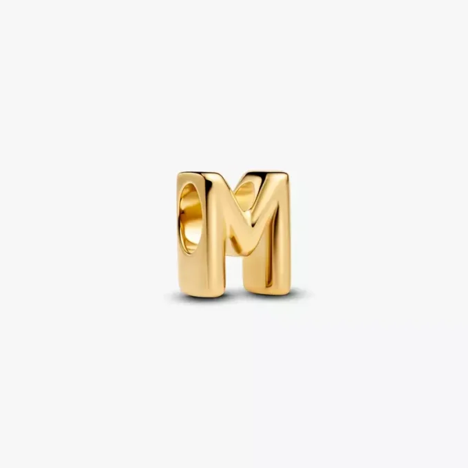 Halskette mit Buchstaben-M-Charm, 2 Stück Halskette mit Buchstaben-M-Charm, 2 Stück