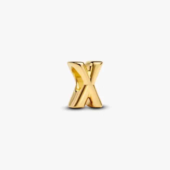 Buchstabe X Alphabet-Charm, 14 Karat vergoldet Buchstabe X Alphabet-Charm, 14 Karat vergoldet