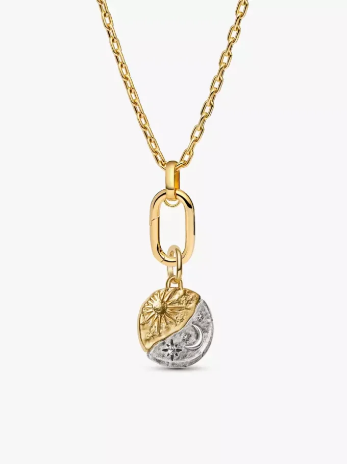 Halskette mit Sonnen- und Mond-Charms, 2er-Set Halskette mit Sonnen- und Mond-Charms, 2er-Set