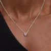 Halskette „Pink Elevated Heart“ aus Sterlingsilber Halskette „Pink Elevated Heart“ aus Sterlingsilber
