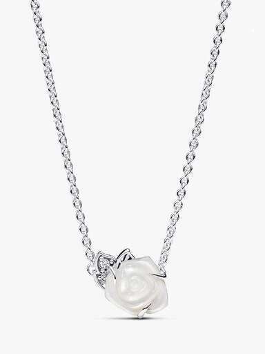 Halskette „White Rose in Bloom“ – Sterlingsilber Halskette „White Rose in Bloom“ – Sterlingsilber