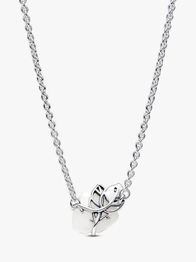 Halskette „White Rose in Bloom“ – Sterlingsilber Halskette „White Rose in Bloom“ – Sterlingsilber