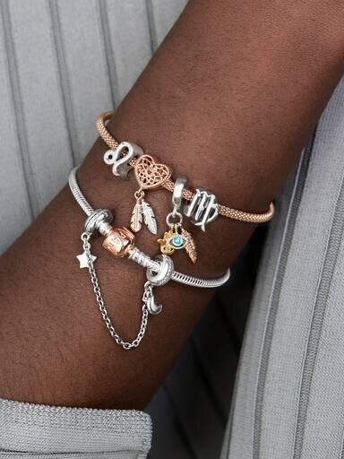 Hamsa, Allsehendes Auge & Feder Spirituality Dangle Charm – Sterlingsilber, 14-karätige Vergoldung, 14-karätige Roségoldvergoldung Hamsa, Allsehendes Auge & Feder Spirituality Dangle Charm – Sterlingsilber, 14-karätige Vergoldung, 14-karätige Roségoldvergoldung