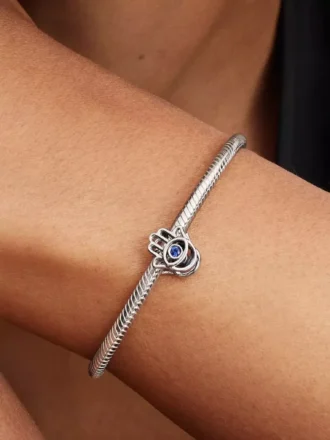 Hamsa-Hand-Charm aus Sterlingsilber