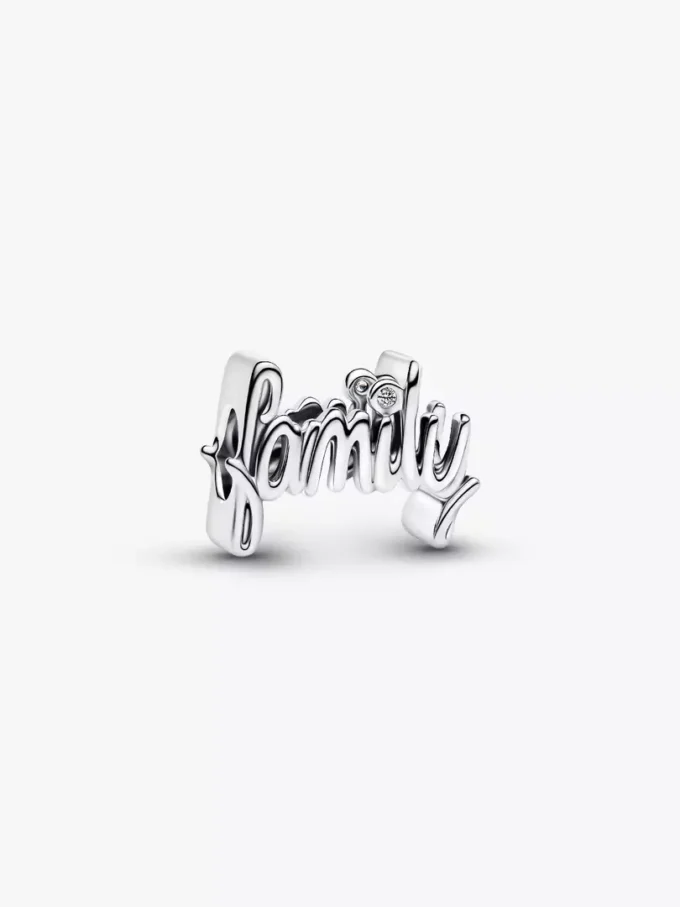 Handgeschriebener Familien-Charm aus Sterlingsilber Handgeschriebener Familien-Charm aus Sterlingsilber