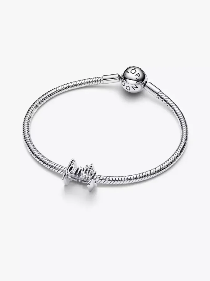 Handgeschriebener Familien-Charm aus Sterlingsilber Handgeschriebener Familien-Charm aus Sterlingsilber