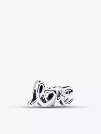 Handgeschriebener „Love“-Charm aus Sterlingsilber