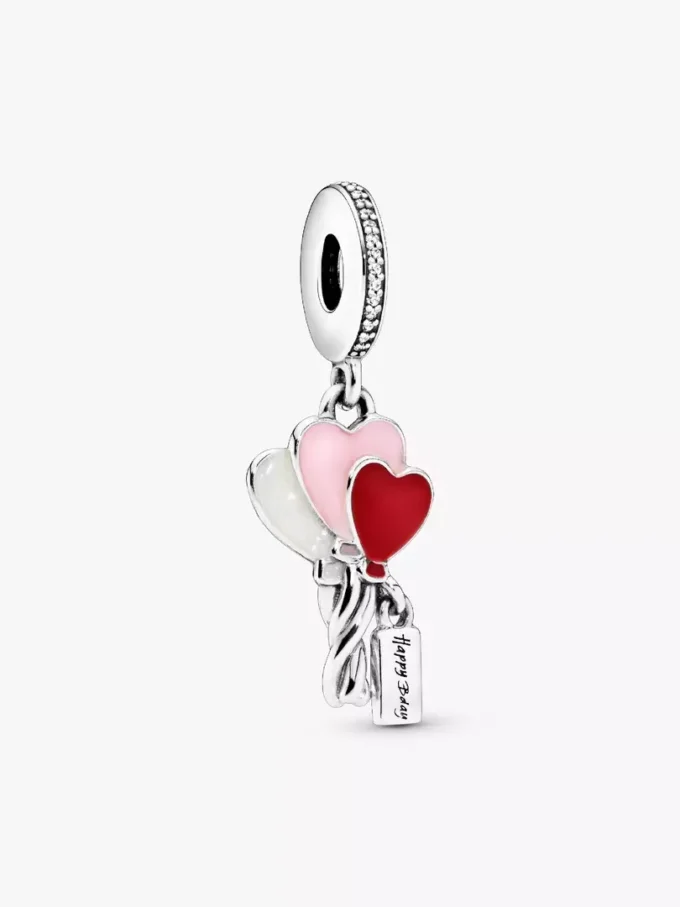 Happy Bday Balloon Dangle Charm aus Sterlingsilber Happy Bday Balloon Dangle Charm aus Sterlingsilber