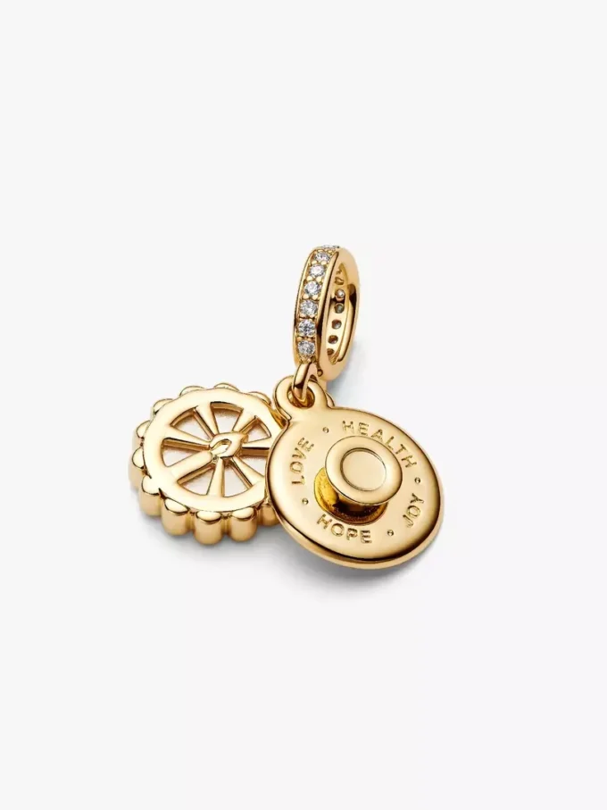Happy Birthday Dangle Charm, 14 Karat vergoldet Happy Birthday Dangle Charm, 14 Karat vergoldet