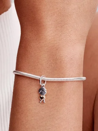 Happy Boy Dangle Charm aus Sterlingsilber, 14-karätig vergoldet