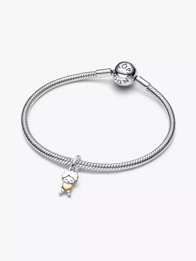 Happy Boy Dangle Charm aus Sterlingsilber, 14-karätig vergoldet Happy Boy Dangle Charm aus Sterlingsilber, 14-karätig vergoldet