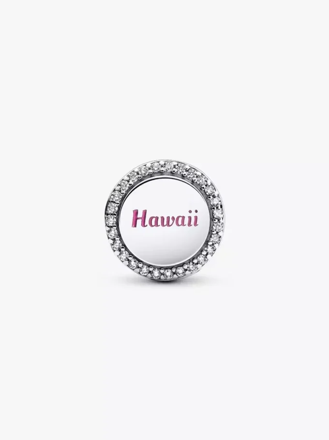Hawaii-Hibiskusblüten-Charm aus Sterlingsilber