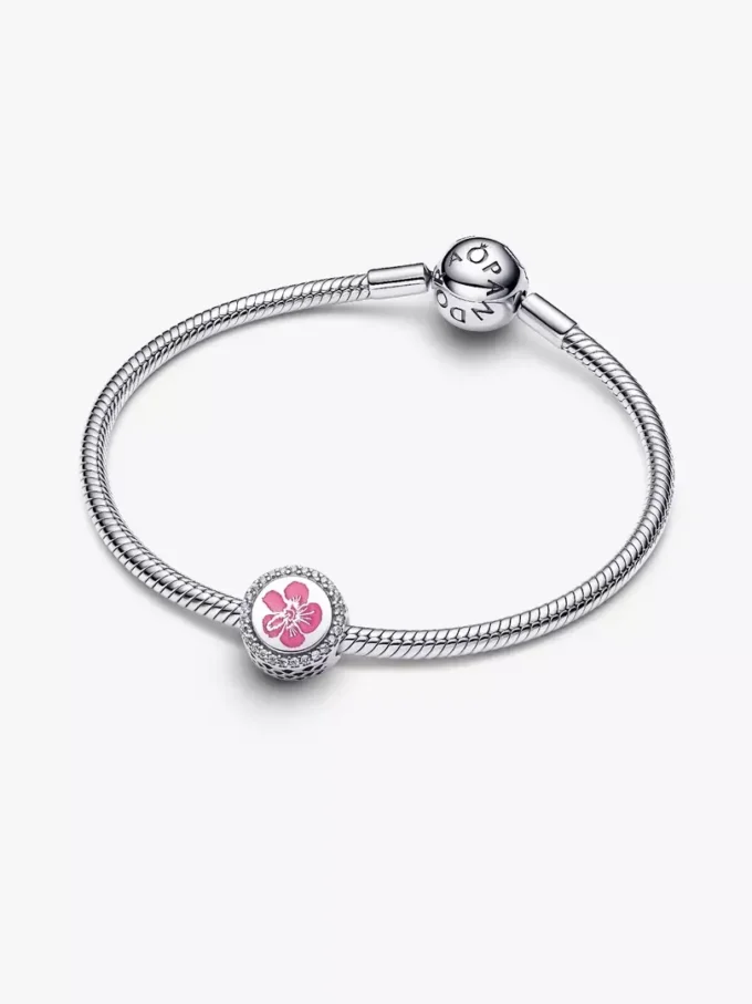 Hawaii-Hibiskusblüten-Charm aus Sterlingsilber