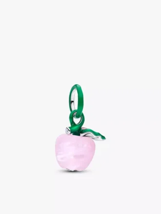 Murano-Charm „Rosa Apfel“ aus Sterlingsilber