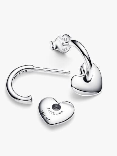Heart Open Hoop Ohrringe – Sterlingsilber Heart Open Hoop Ohrringe – Sterlingsilber
