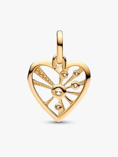 Heart & Rays Medaillon-Charm – 14-karätige Vergoldung Heart & Rays Medaillon-Charm – 14-karätige Vergoldung