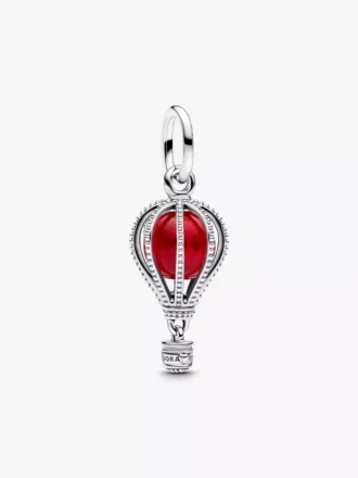 Heißluftballon-Dangle Charm aus Murano Glass und Sterlingsilber