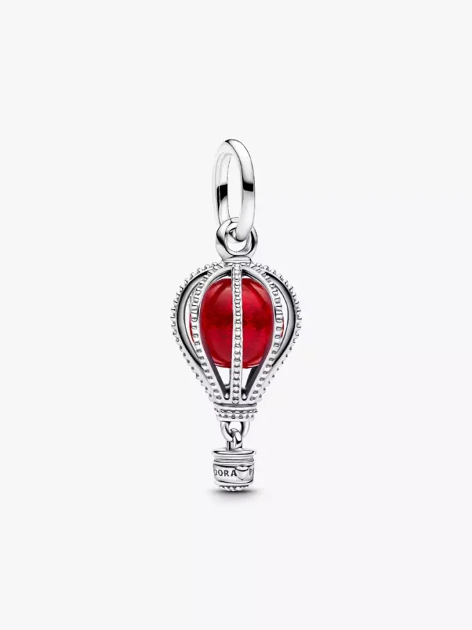 Heißluftballon-Dangle Charm aus Murano Glass und Sterlingsilber Heißluftballon-Dangle Charm aus Murano Glass und Sterlingsilber