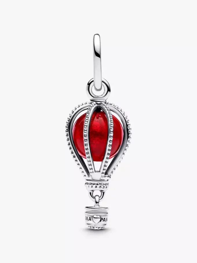 Heißluftballon-Dangle Charm aus Murano Glass und Sterlingsilber Heißluftballon-Dangle Charm aus Murano Glass und Sterlingsilber