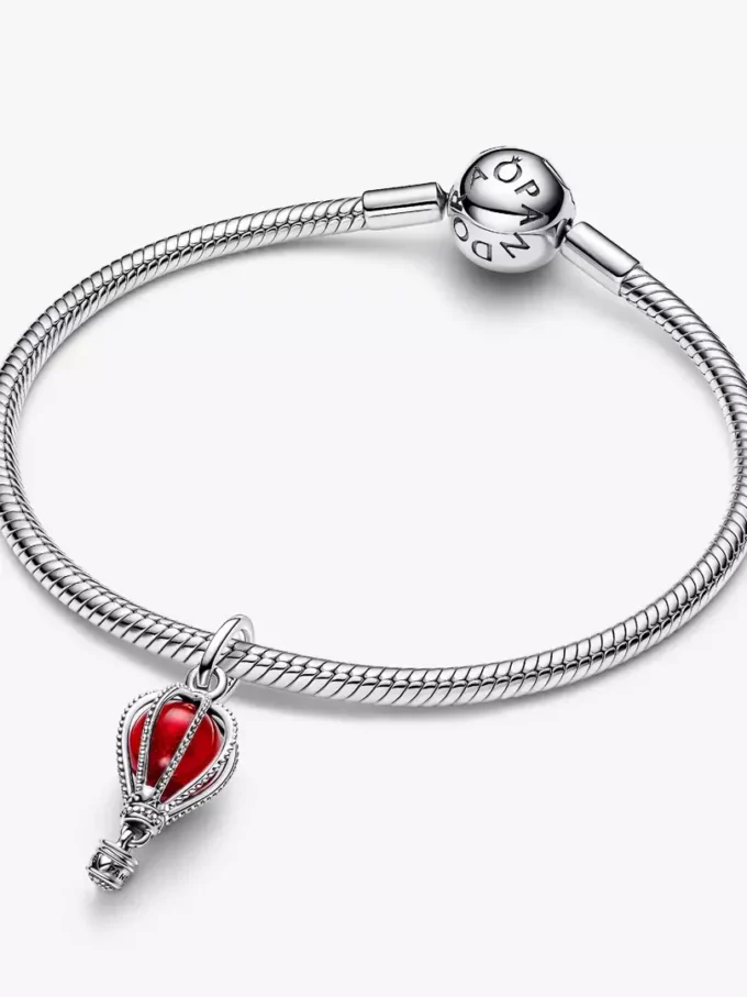 Heißluftballon-Dangle Charm aus Murano Glass und Sterlingsilber Heißluftballon-Dangle Charm aus Murano Glass und Sterlingsilber