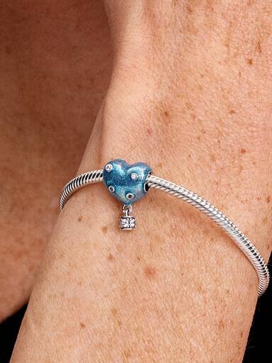 Heißluftballon-Herz-Charm – Sterlingsilber Heißluftballon-Herz-Charm – Sterlingsilber
