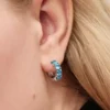 Hellblaue Ohrringe aus Sterlingsilber Hellblaue Ohrringe aus Sterlingsilber