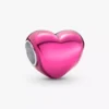 Herz-Charm aus Sterlingsilber in Metallic-Pink